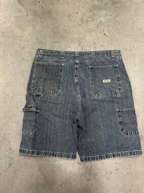 Vintage Y2K‎ grey wash faded baggy carpenter jorts